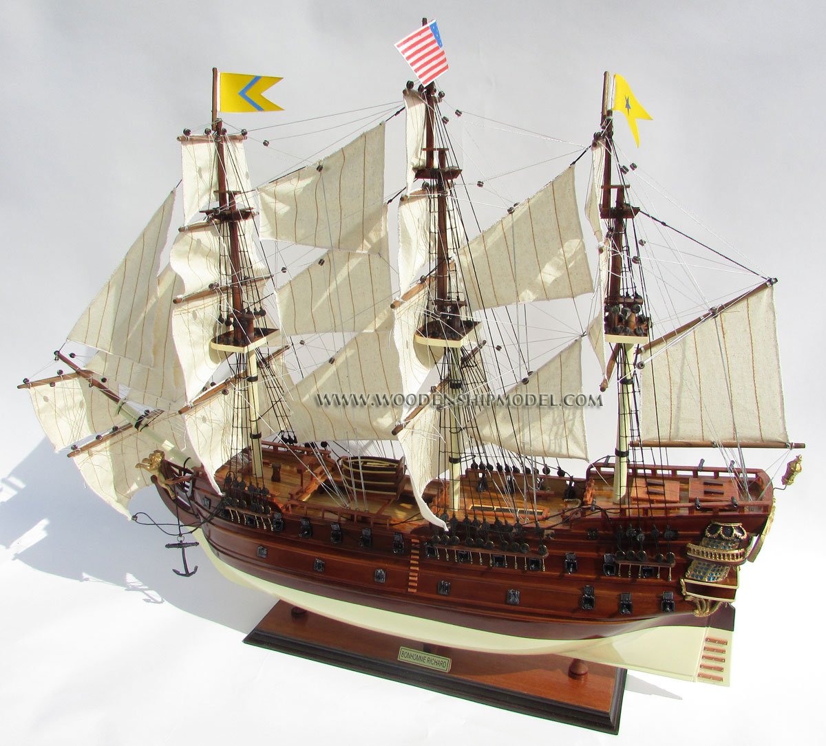 Bonhomme Richard ship model, Bonhomme Richard tall ship, Bonhomme Richard American ship, Bonhomme Richard historic ship, Bonhomme Richard wooden model historic ship, Bonhomme Richard wooden handcrafted tall ship, model ship Bonhomme Richard