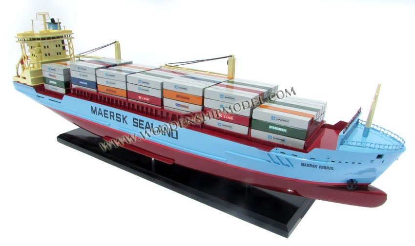 Container ship model for display